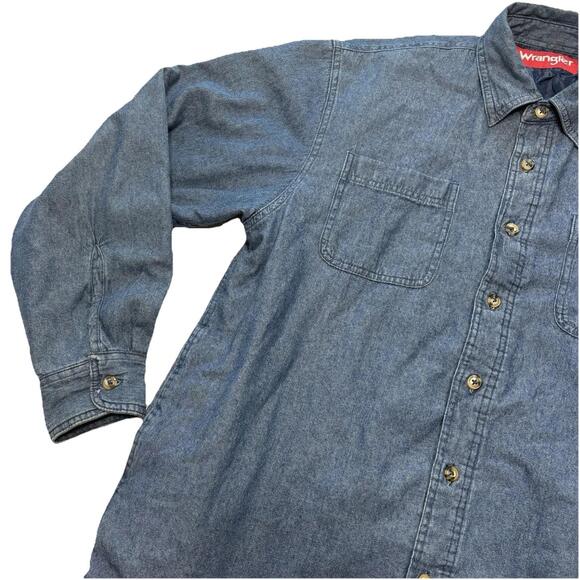 Vintage Wrangler Denim Jacket Men’s Sz Med Quilted Lining See Pictures - Picture 7 of 14